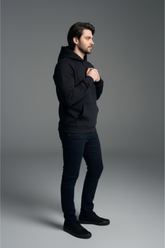Kapüşonlu Regular Kalıp 3 İplik Şardonlu Kumaş Kanguru Cepli Sweatshirt